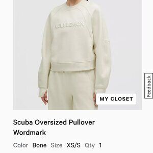 lululemon Scuba Oversized Pullover Wordmark